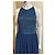 Vera Wang Abito da sera in pizzo e chiffon con schiena scoperta Blu Metallico - vista 2