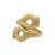 Anello Lalaounis, "Mesopotamia" in oro giallo martellato. - vista 4