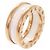 Bulgari Bvlgari B-ZERO1 Anello in Oro Rosa 18K e Ceramica Bianca Bianco D'oro