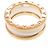 Bulgari Bvlgari B-ZERO1 Anello in Oro Rosa 18K e Ceramica Bianca Bianco D'oro - vista 6
