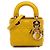 Dior Amarillo Micro Piel de Cordero Cannage Lady Dior Mostaza