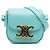Céline Custodia per AirPods Triomphe in pelle blu Celine con tracolla Turchese