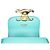Céline Custodia per AirPods Triomphe in pelle blu Celine con tracolla Turchese - vista 5
