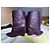 Stivali Hôtel Particulier in pelle multi zip prugna Porpora - vista 3