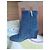 Stivaletti Christian Dior Cannage in camoscio blu con zeppa - vista 7