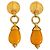 Chanel Maxi Orecchini Dorati con Perle Gripoix Arancioni Arancione Gold hardware