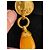 Chanel Maxi Orecchini Dorati con Perle Gripoix Arancioni Arancione Gold hardware - vista 2
