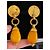 Chanel Maxi Orecchini Dorati con Perle Gripoix Arancioni Arancione Gold hardware - vista 3