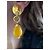 Chanel Maxi Orecchini Dorati con Perle Gripoix Arancioni Arancione Gold hardware - vista 7