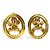 Orecchini a clip in metallo dorato Chanel Coco Mark D'oro