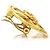 Orecchini a clip in metallo dorato Chanel Coco Mark D'oro - vista 2