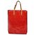 LOUIS VUITTON Monogram Vernis Reade MM Borsa a Mano Rossa M91086 LV Auth 142275 Rosso - vista 2
