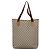 GUCCI GG Plus Supreme Web Sherry Line Tote Bag PVC Beige Gold Auth BA5355 Golden - view 2