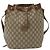 Borsa a Spalla GUCCI GG Plus Supreme in Pelle PVC Beige Oro Auth bs29350 D'oro - vista 13