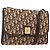 Borsa a spalla in tela Trotter Christian Dior marrone oro Auth yk19433
