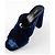 Saint Laurent Mule in velluto blu - vista 5