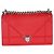 Piccola borsa Diorama in pelle di vitello grana rossa Christian Dior - vista 8