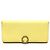 Bulgari Cartera larga de cuero amarillo Bvlgari