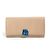 Bulgari Billetera bi-fold de cuero rosa claro Bvlgari