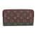 Louis Vuitton Zippy Wallet Monogram Brown Cloth  ref.2508244