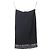 Saia midi em rayon preto com barra adornada Herve Leger