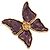 Spilla Farfalla Vintage Saint Laurent in Ottone Viola - vista 2
