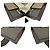 Borsa a tracolla in pelle di vitello beige e grigia Prada Cahier Multicolore - vista 4