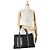 Hermès Borsa a mano in tela e pelle Hermes Troca Horizontal MM Nero - vista 9