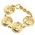 Timeless Bracciale Matelassé Coco Mark di Chanel D'oro Metallico - vista 2