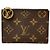 Slender Carteira Compacta Monogram Lisa da Louis Vuitton Marrom