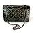 Borsa a spalla in pelle verniciata verde scuro iridescente Chanel 2.55 Reissue Double Flap - vista 2