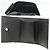Prada Saffiano Triangle Compact Wallet Leather Wallet Black - view 3