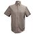 Camicia a maniche corte in cotone marrone a quadri di Prada Rosso