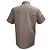 Camicia a maniche corte in cotone marrone a quadri di Prada Rosso - vista 3
