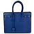 Bolsa de mão em couro azul Saint Laurent Sac De Jour