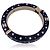 Timeless Chanel Bracciale bangle in resina nera con cristalli strass e logo CC Nero