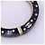 Timeless Chanel Bracciale bangle in resina nera con cristalli strass e logo CC Nero - vista 7