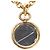 Timeless Collana Specchio Rotondo Coco Mark di Chanel D'oro Metallico - vista 3
