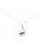 Autre Marque Collana in platino con rubini e diamanti Rosso