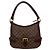 Borsa semi-a-spalla in pelle Damier Ébène Highbury di Louis Vuitton Marrone