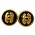 Orecchini a clip vintage Coco Mark di Chanel Nero D'oro - vista 3