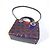 Borsa a Spalla Trapuntata Cannage Lady di Christian Dior Arancione Porpora - vista 11