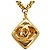 Collana pendente in oro placcato con taglio a diamante CC di Chanel D'oro - vista 3