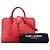 Borsa cabas Monogram in vitello rosso Saint Laurent - vista 10