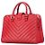 Borsa cabas Monogram in vitello rosso Saint Laurent - vista 2