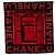 Bufanda Chanel Cambon 31 Rue Cambon Negro Roja