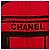 Bufanda Chanel Cambon 31 Rue Cambon Negro Roja - vista 4
