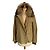 Prada beige down jacket parka with removable fur collar