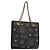 CHANEL Borsa Tote a Catena Tela Nera Oro CC Auth 142312 Nero D'oro