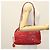 CHANEL Borsa a Spalla Matelassé in Pelle di Agnello Rossa Oro CC Auth bs29076 Rosso D'oro - vista 23